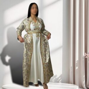 Caftan Brocart Mariée Or