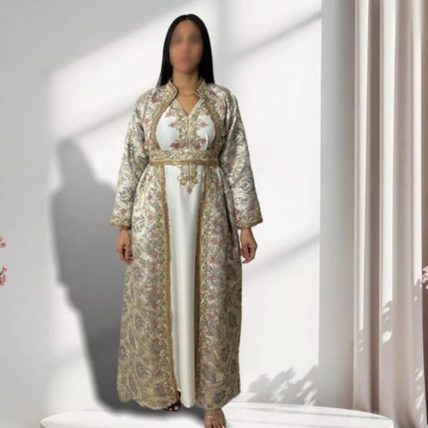 Caftan Brocart Mariée Or – Image 2